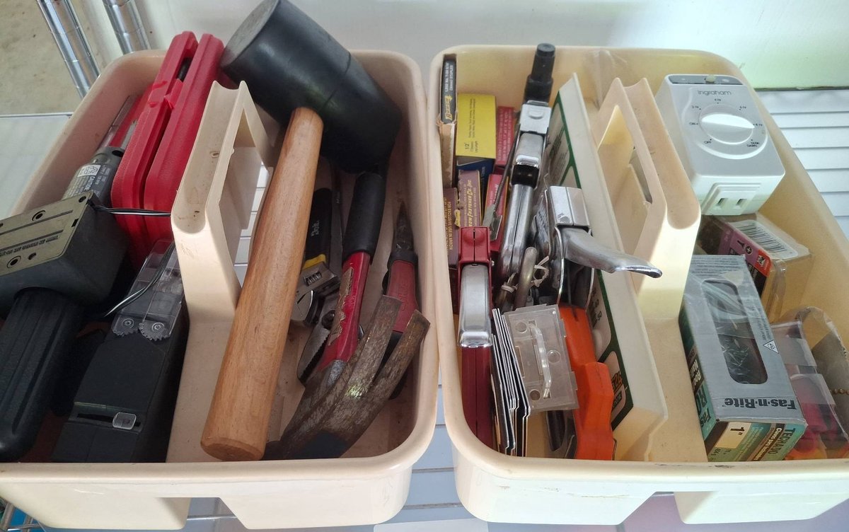 310 - Hand Tools and Drill Bit Set in Totes