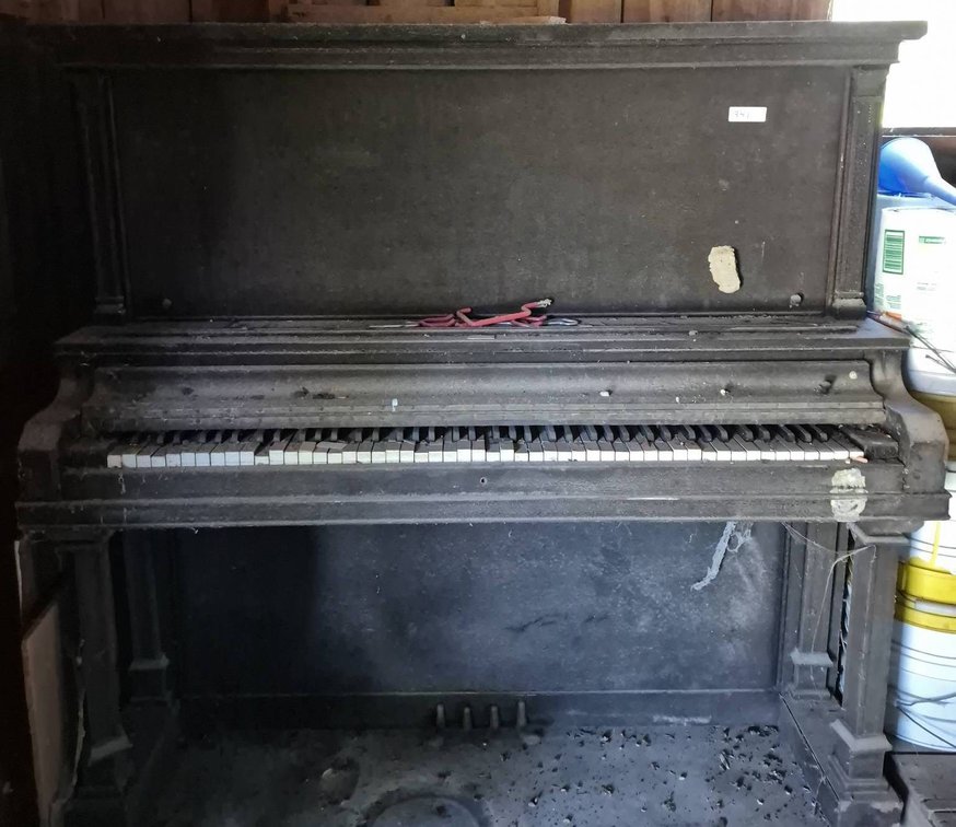 341 - Cornish Upright Piano Black 58x30x60