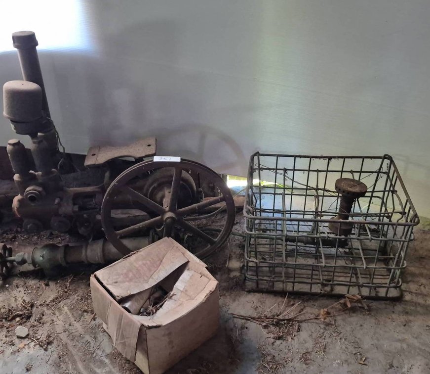 351 - Industrial Parts and Antique Pump