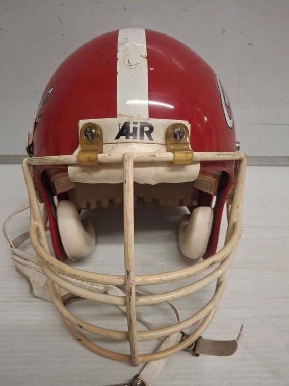 Air Coastal Red Football Helmet With chin strap