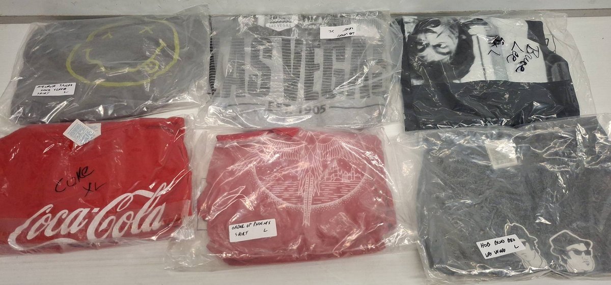 6 Graphic T-Shirts Assorted Brands/Sizes