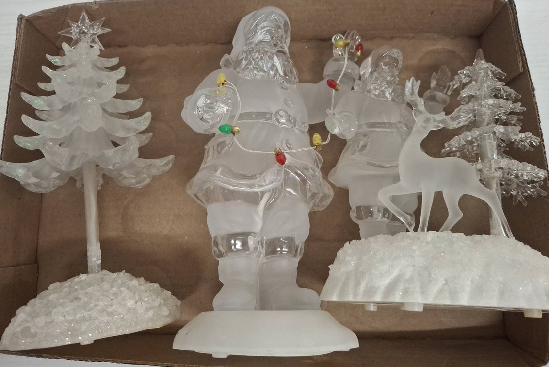 Frosted Acrylic Christmas Figurines