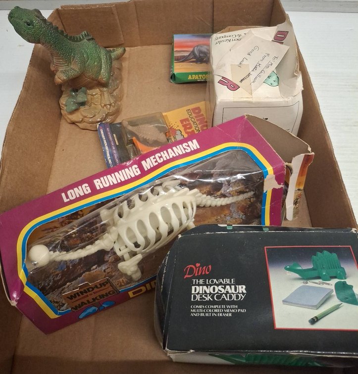 Dinosaur Toys, Desk Caddy, and Mug Lot