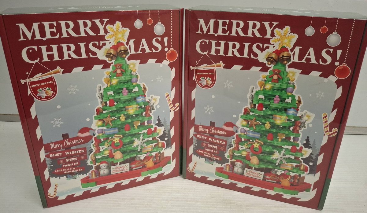Alagoo Christmas Tree Building Blocks Set of 2