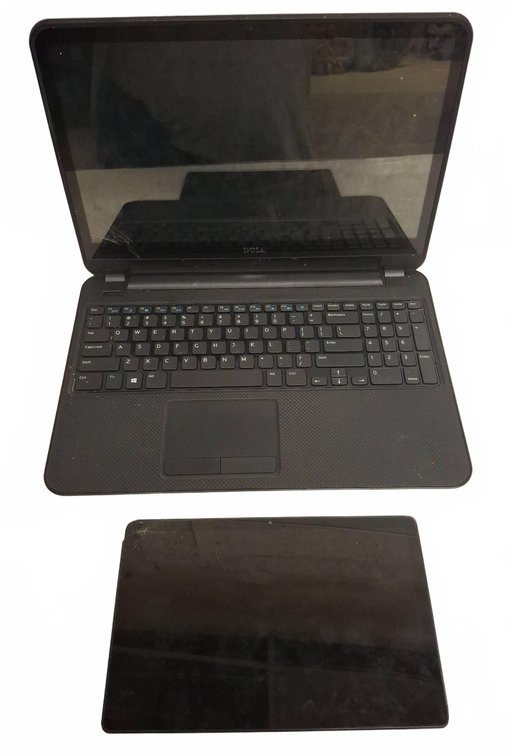 Dell Laptop And Broken Tablet Lot