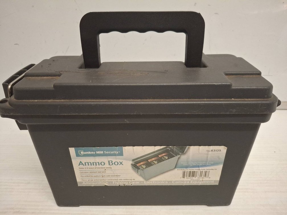 Bunker Hill Security Ammo Box Black Plastic