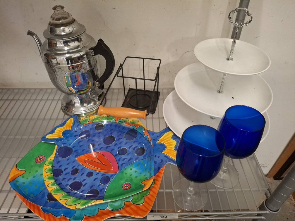 Kitchenware With Blue Glasses