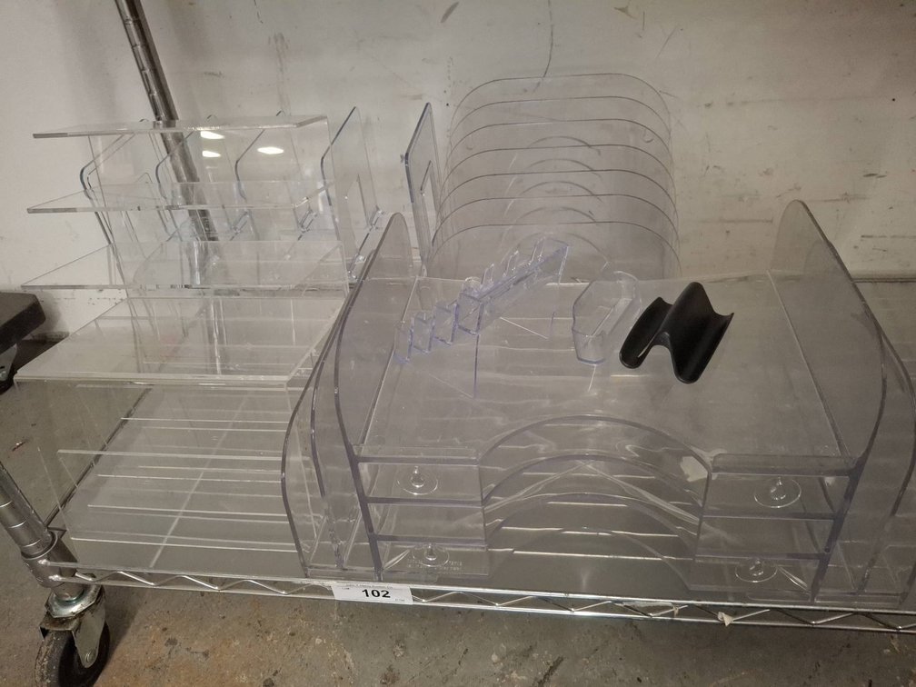 Clear Acrylic Office Organizers Lot