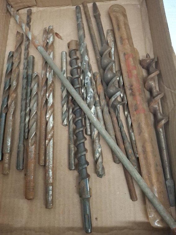 Auger and Masonry Drill Bits Lot