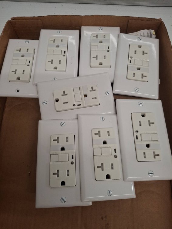 White GFCI Electrical Outlets