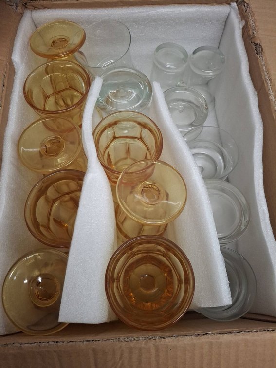 Amber and Clear Glassware Assortment