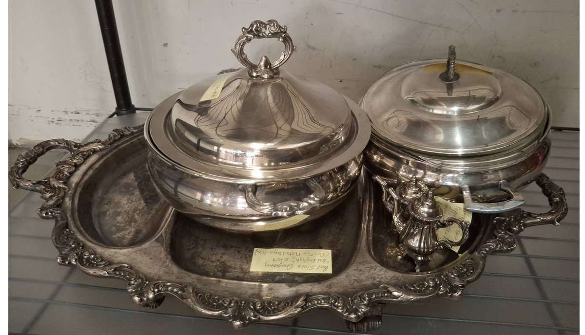 Silverplate Serving Set Assorted Makers