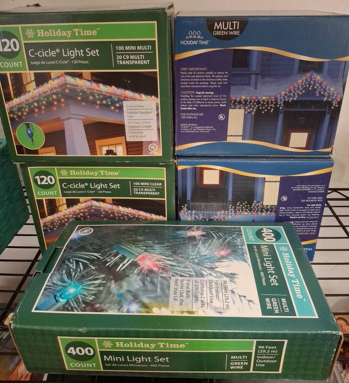 Holiday Time Assorted Christmas Light Sets Lot