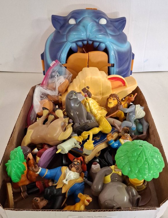 Disney Figures and Cave Playset Lot
