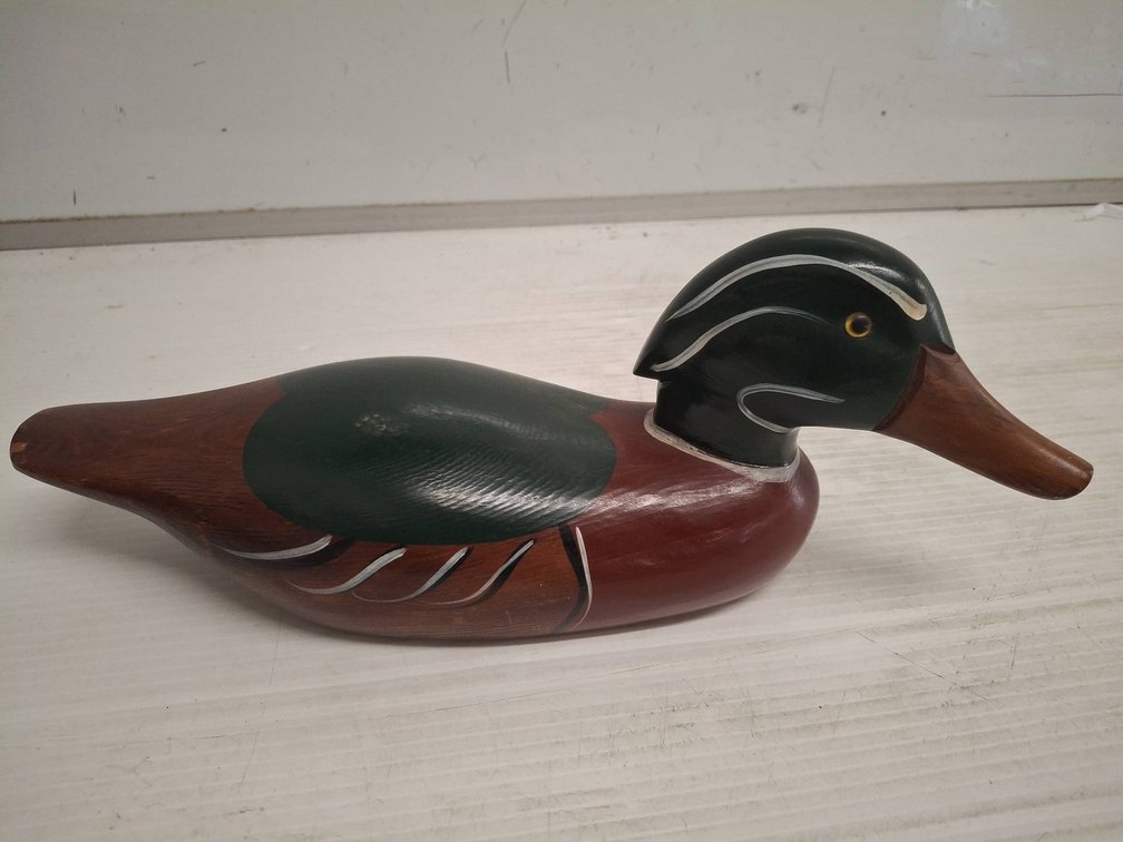 Hand-Painted Wooden Duck Decoy