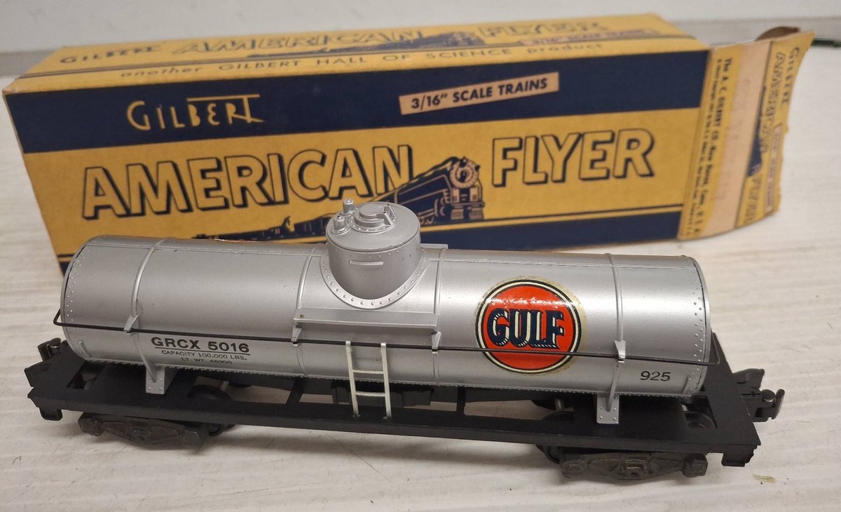 Gilbert American Flyer Gulf Tank Car 925 w/ Box
