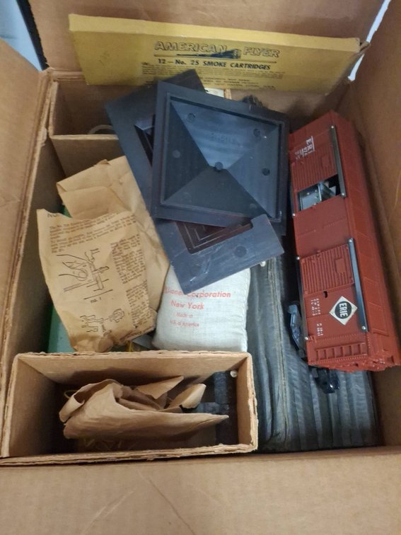 Model Train Parts Lot With Erie Boxcar