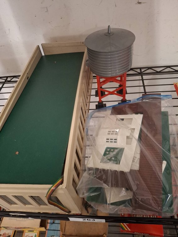 Model Train Buildings and Water Tower Lot