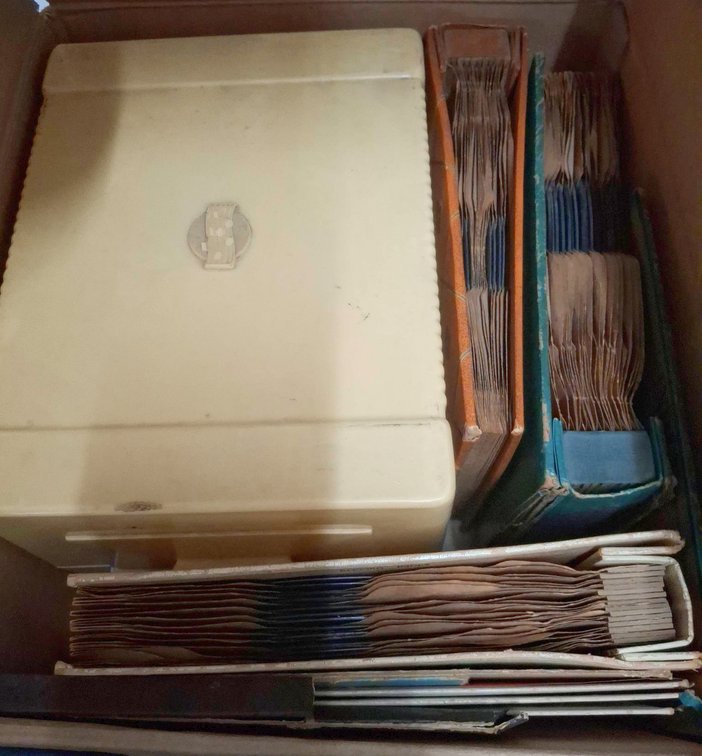 45 RPM Records With Storage Box