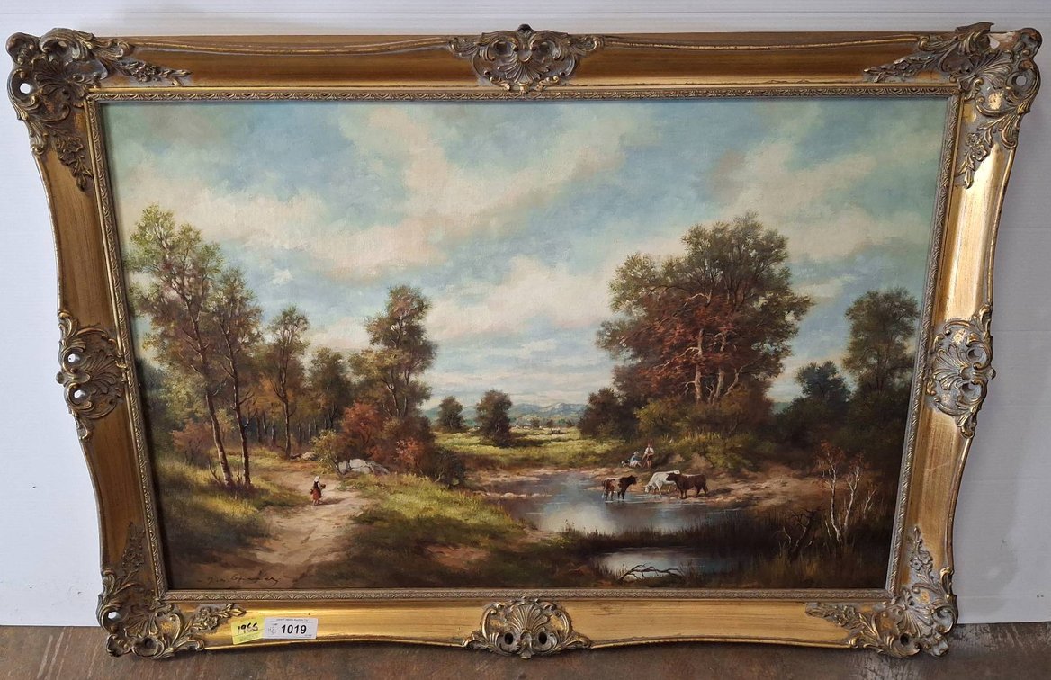 Framed Landscape Oil Painting 41x29