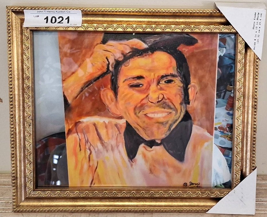 Framed Portrait Painting Signed B. Snow 12x10"