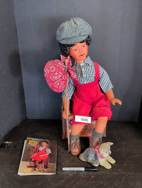 Boy Doll with Suitcase, Dog, and Accessories