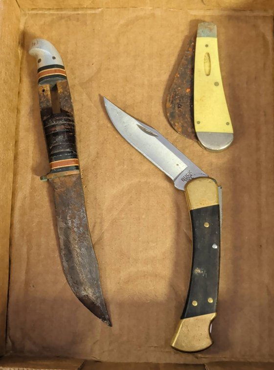 Three Assorted Knives Including Buck 110