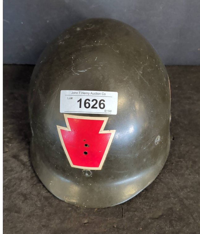 Military Helmet With Insignia And Liner