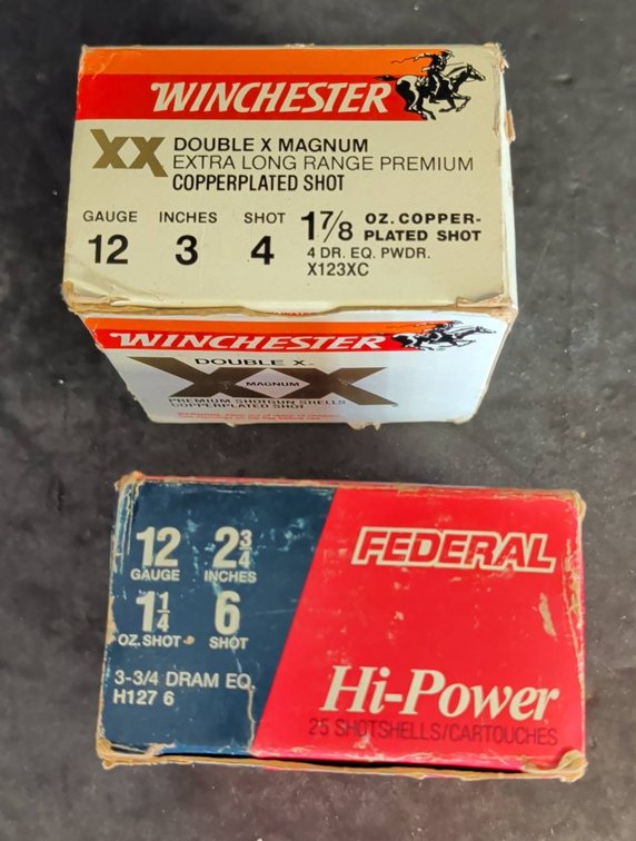 2 Boxes 12 Gauge Shotshells Winchester Federal