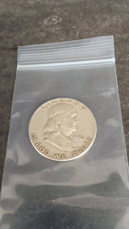 1951 Franklin Silver Half Dollar Coin