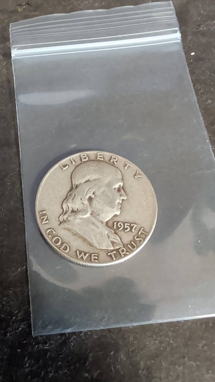 1957 D Franklin Half Dollar Coins