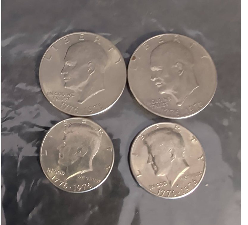 1976 Bicentennial Eisenhower & Kennedy Coins Lot