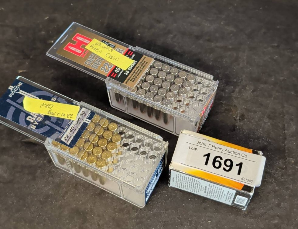3 Boxes .22 WMR Ammunition, 50 Rounds Each