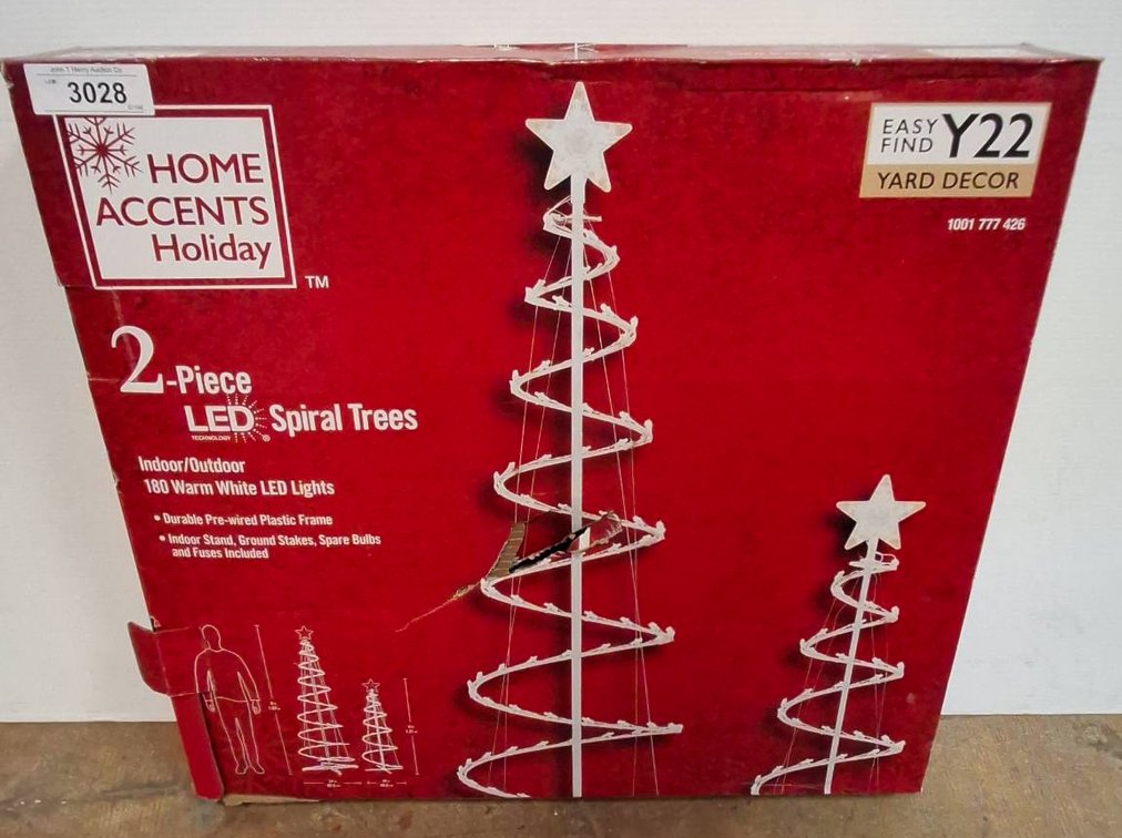 Home Accents Holiday 2-Piece LED Spiral Trees
