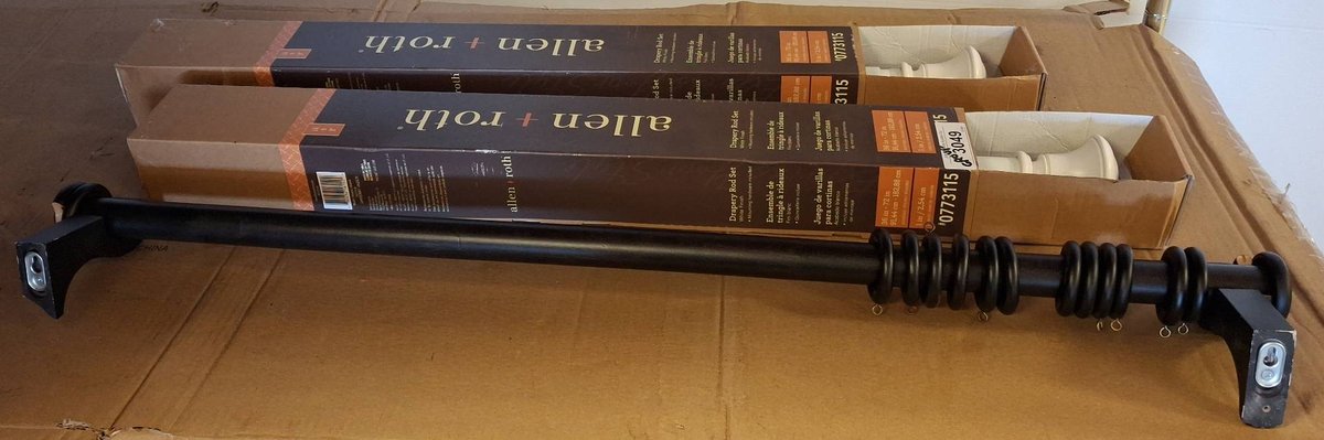Allen + Roth Drapery Rod Sets, 2 Included