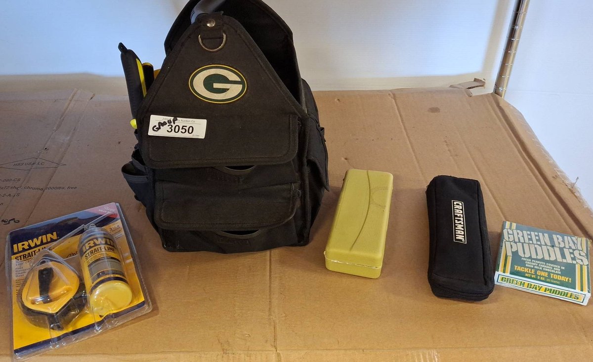 Green Bay Packers Tool Bag & Assorted Tools