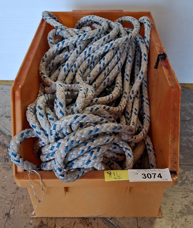 Braided Rope in Orange Storage Bin