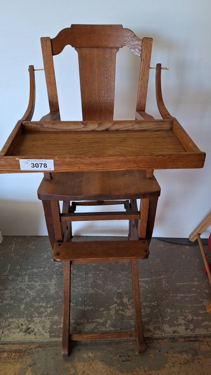 Wooden Convertible High Chair with Tray