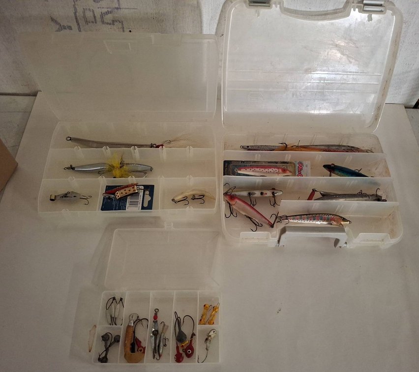 Three Tackle Boxes with Assorted Fishing Lures