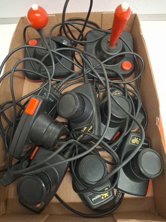 Atari Joysticks, Paddle, Driving, Keyboard Lot