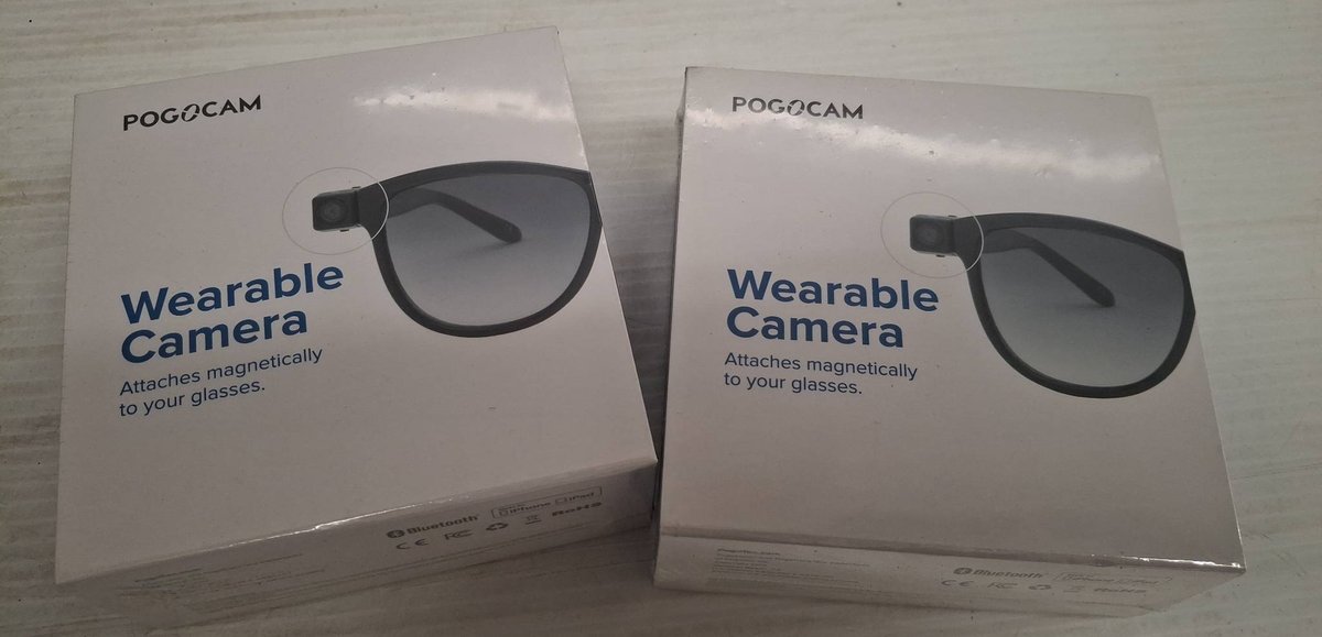 2 PogoCam Wearable Cameras with Smart Cases