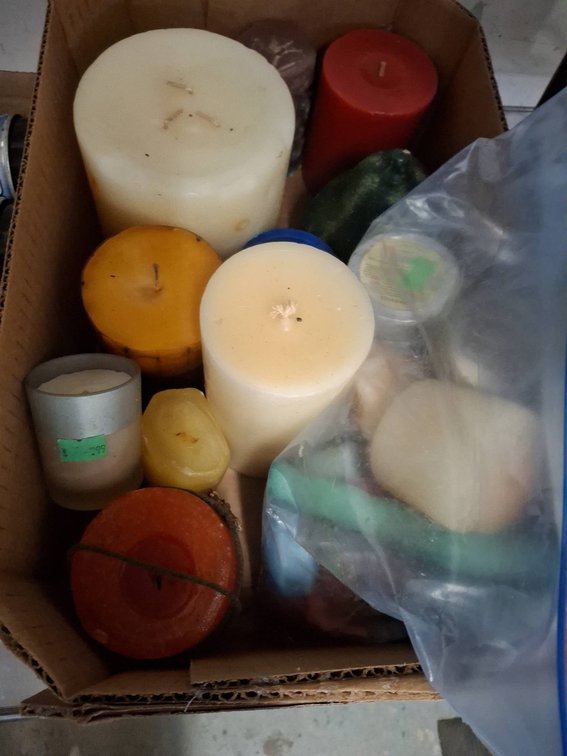 Candles and Candle Pieces Lot