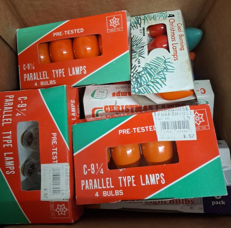 Vintage C9 1/4 Christmas Light Bulbs