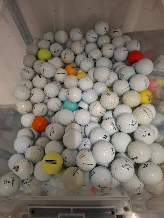 Large Bin of Assorted Golf Balls