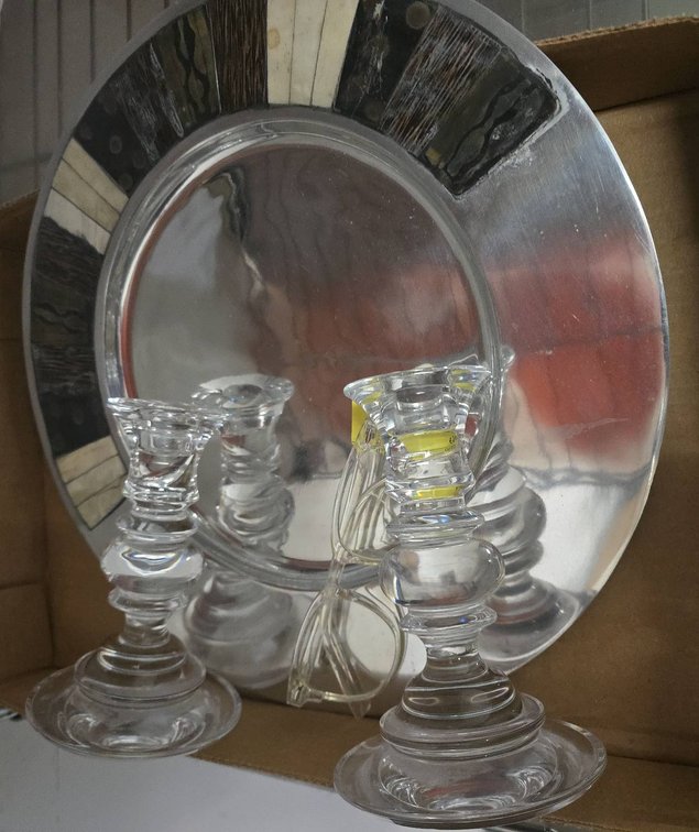 Jay Charge It Plate, Glasses & Candle Holders