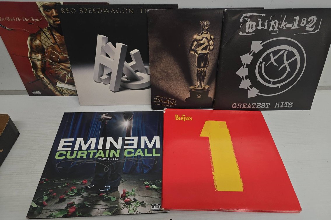 6 Assorted Vinyl Records Albums