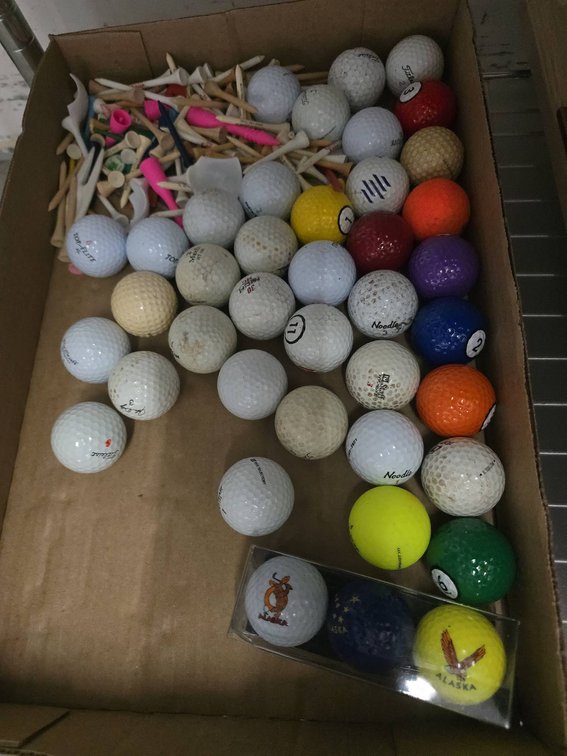 Golf Balls, Tees, and Souvenir Pack