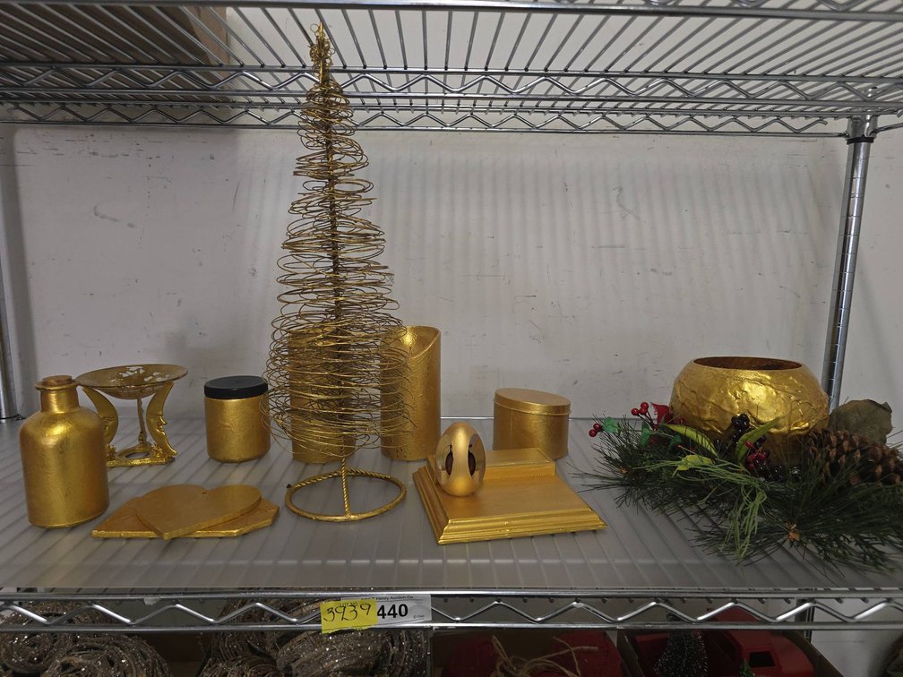 Gold Tone Holiday Decor Assortment