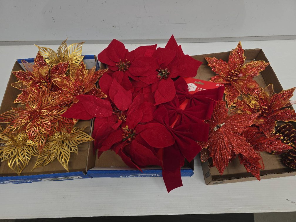 Artificial Holiday Flowers and Decor