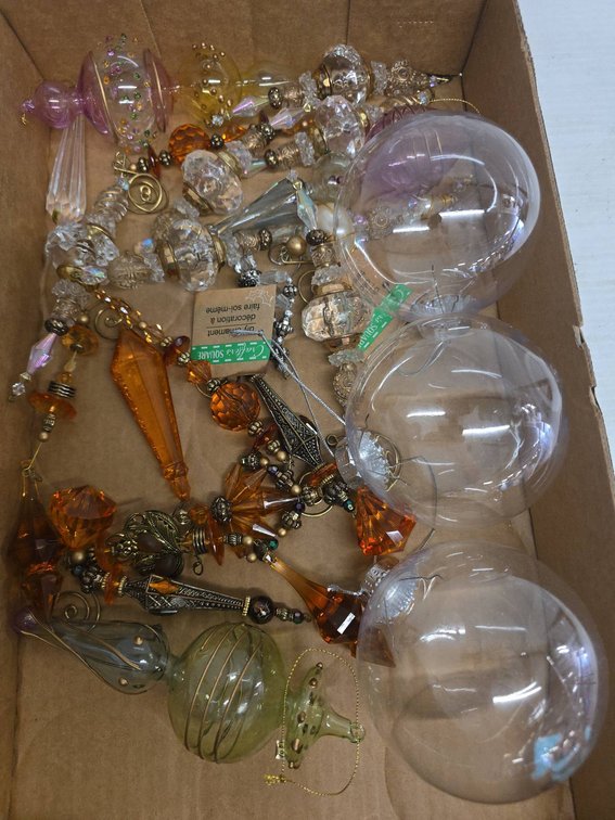 Glass and Acrylic Ornament Lot